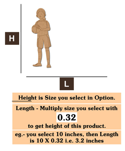 Girl Basketball Player MDF Cutout