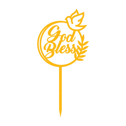 God Bless Cake  Topper