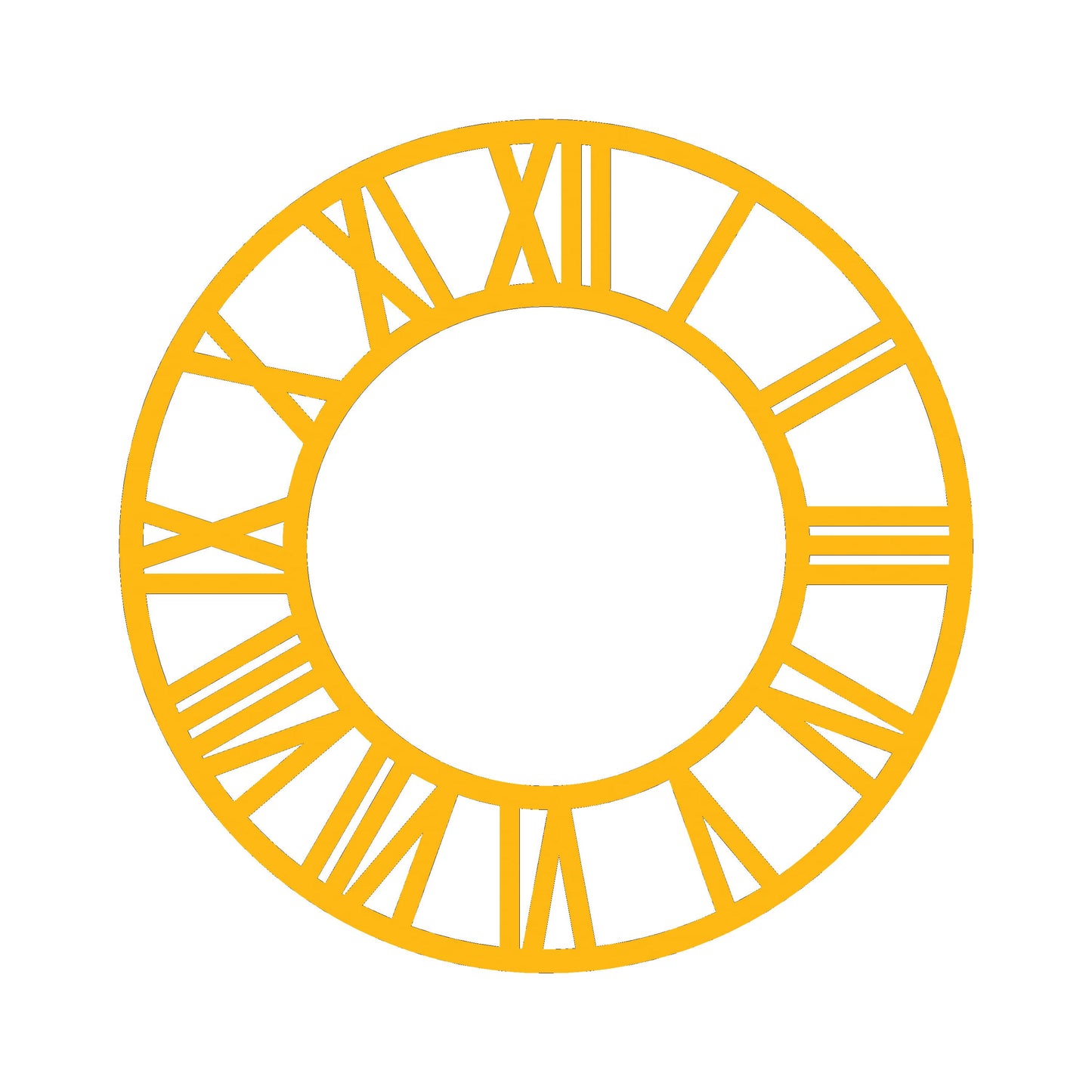 Golden Acrylic Roman Clock Dial 1