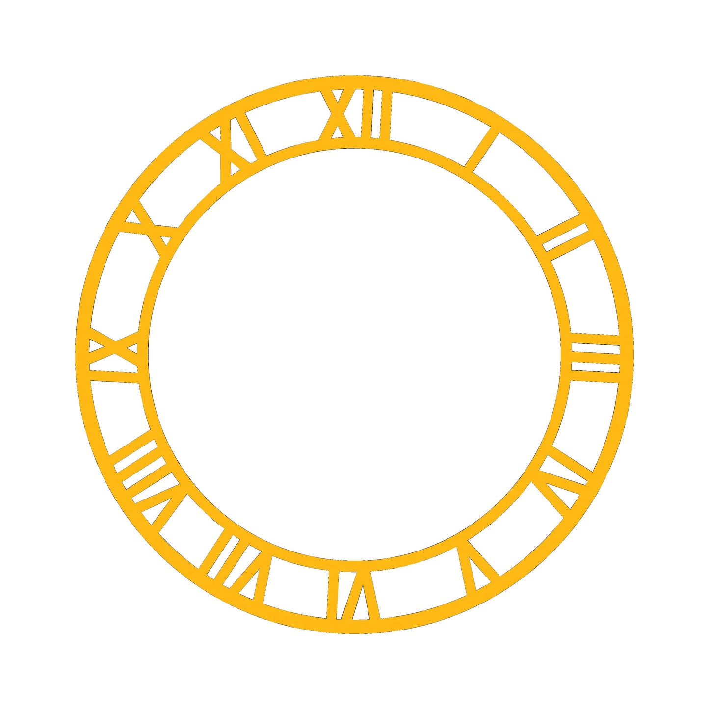 Golden Acrylic Roman Clock Dial 3