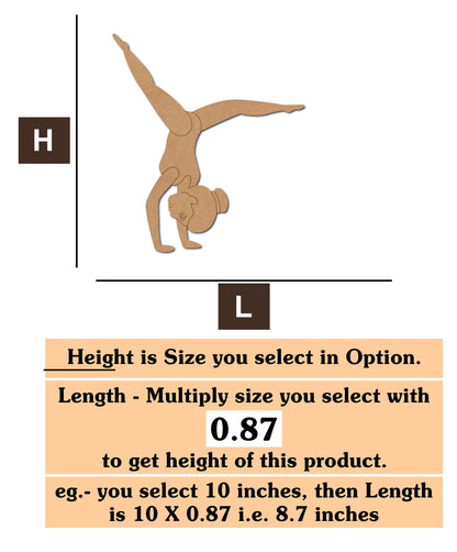 Gymnast Girl MDF Cutout