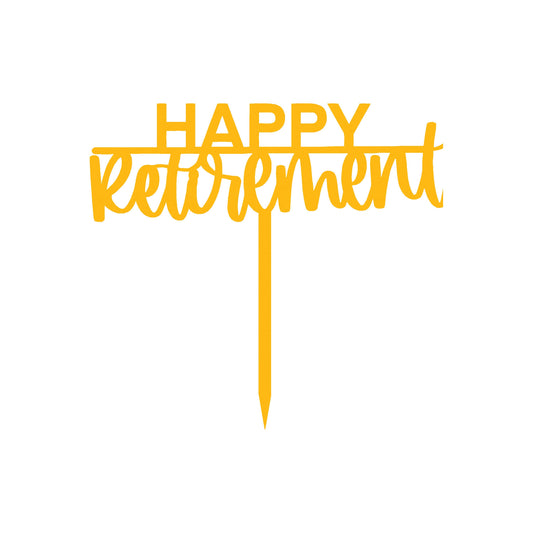 Happy Retirement Cake Topper