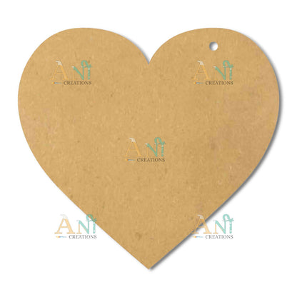 Heart Shape Base With 1 Hole Cutout MDF Design