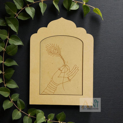 Jharokha premarked hand feather MDF