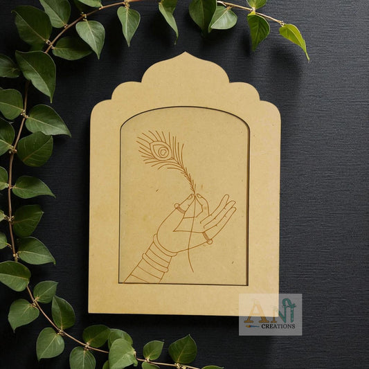 Jharokha premarked hand feather MDF