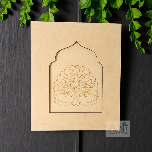 Jharokha premarked peacock 5 MDF