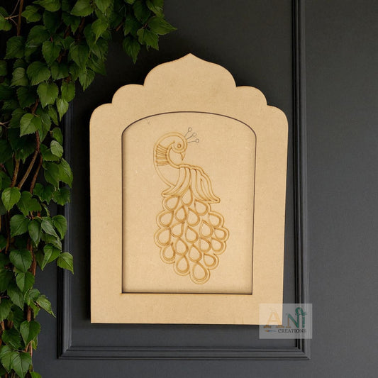 Jharokha premarked peacock 4 MDF