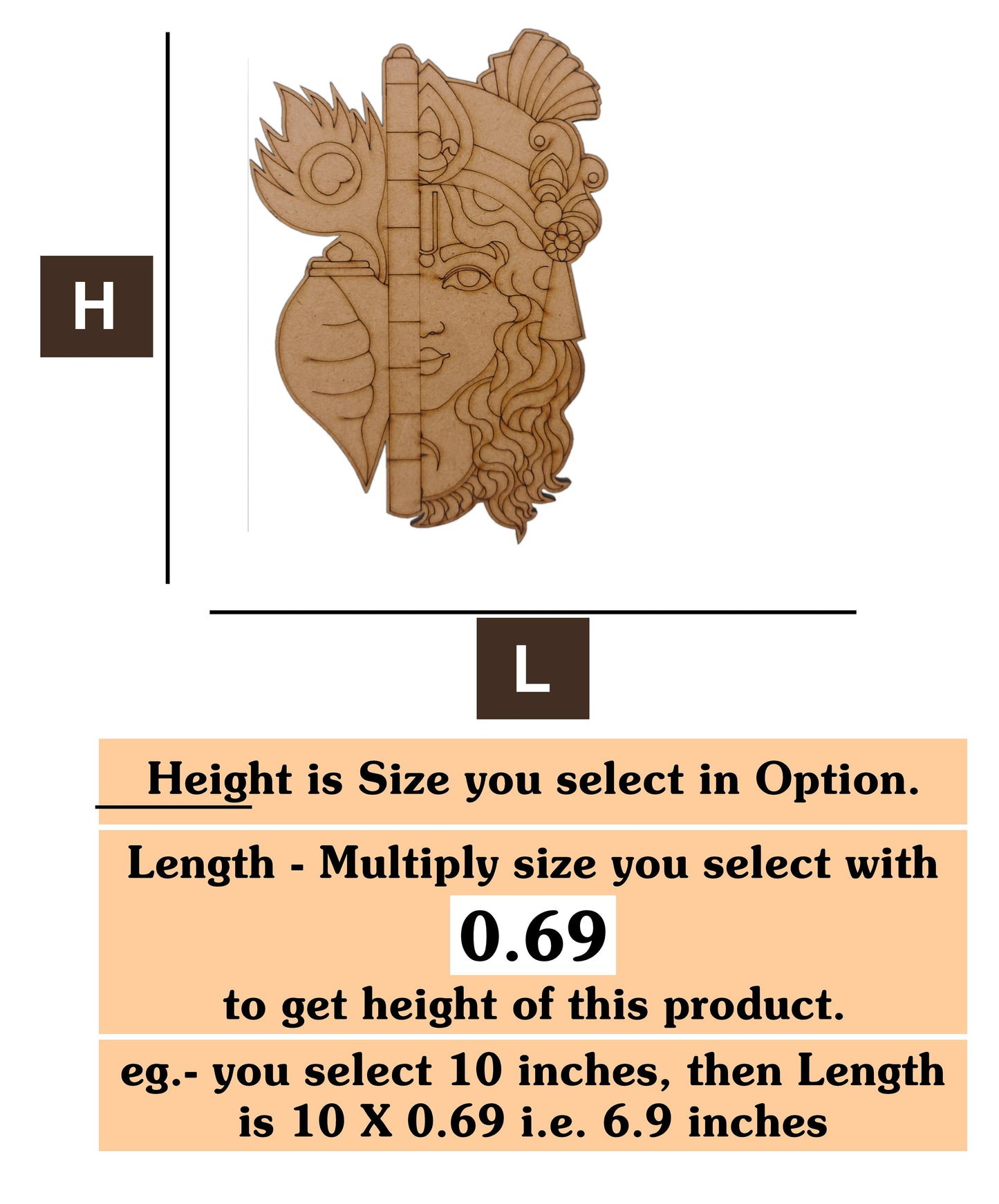 Krishna 13 MDF Cutout