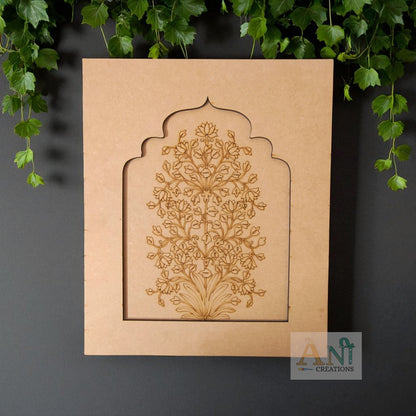 Jharokha premarked floral lotus MDF