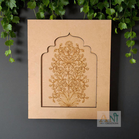 Jharokha premarked floral lotus MDF
