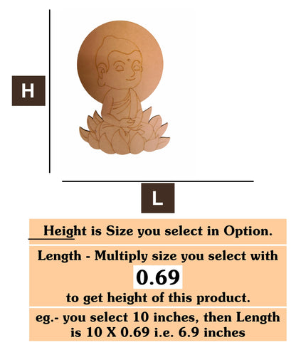 Baby Buddha MDF Cutout