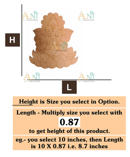 Cute ganesha MDF Cutout