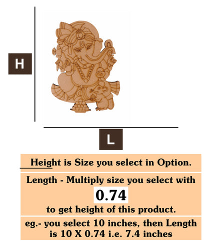 Ganpati ji 4 MDF Cutout
