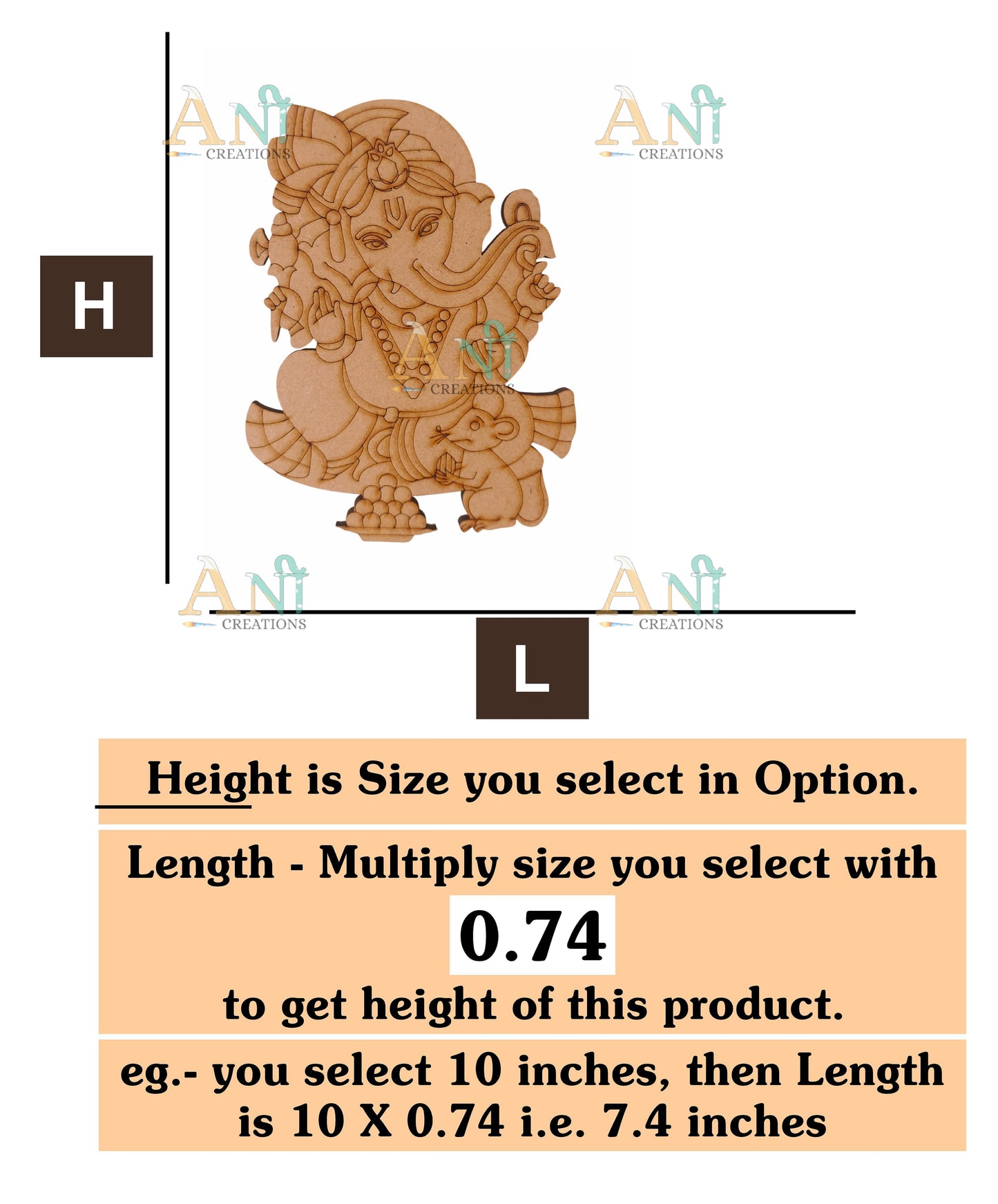 Ganesha 1 MDF Cutout