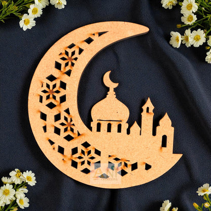 Moon Mosque Islamic MDF Cutout