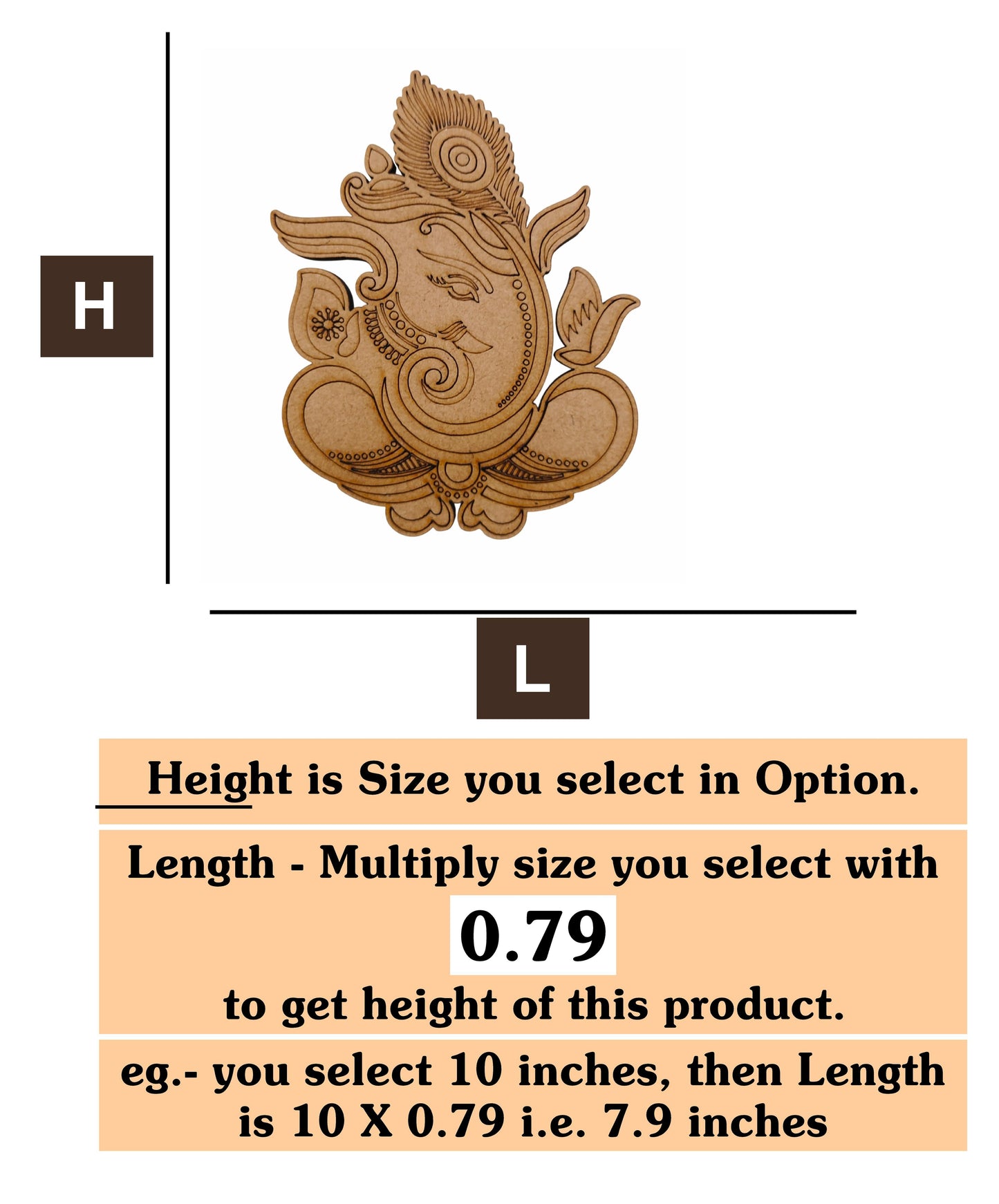 Ganpati ji 1 MDF Cutout