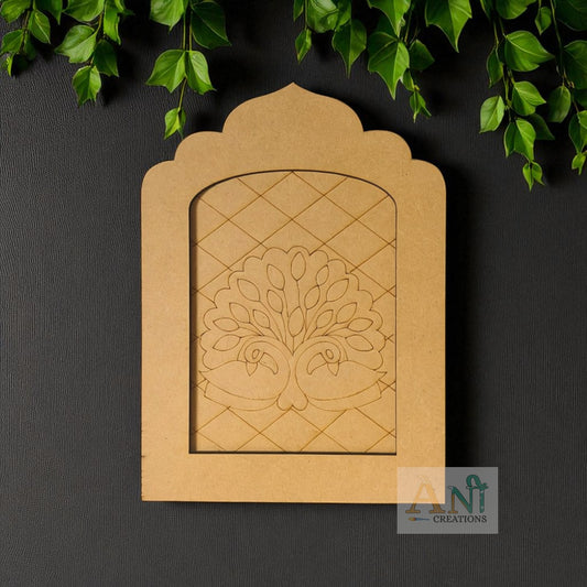 Jharokha premarked peacock 6 MDF