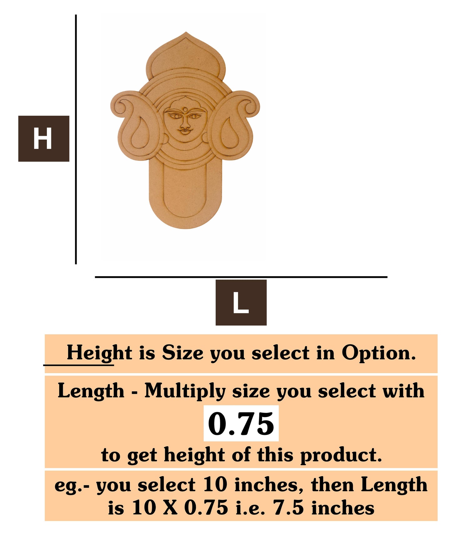 Durga mata ji 2 MDF Cutout