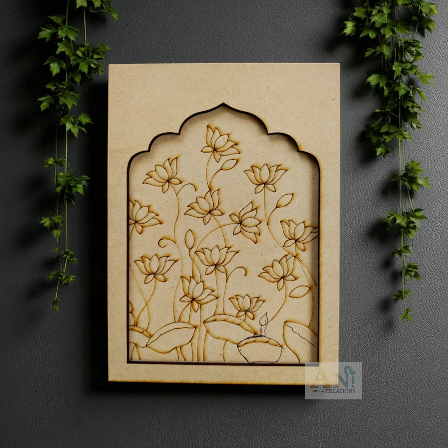 Jharokha premarked lotus MDF