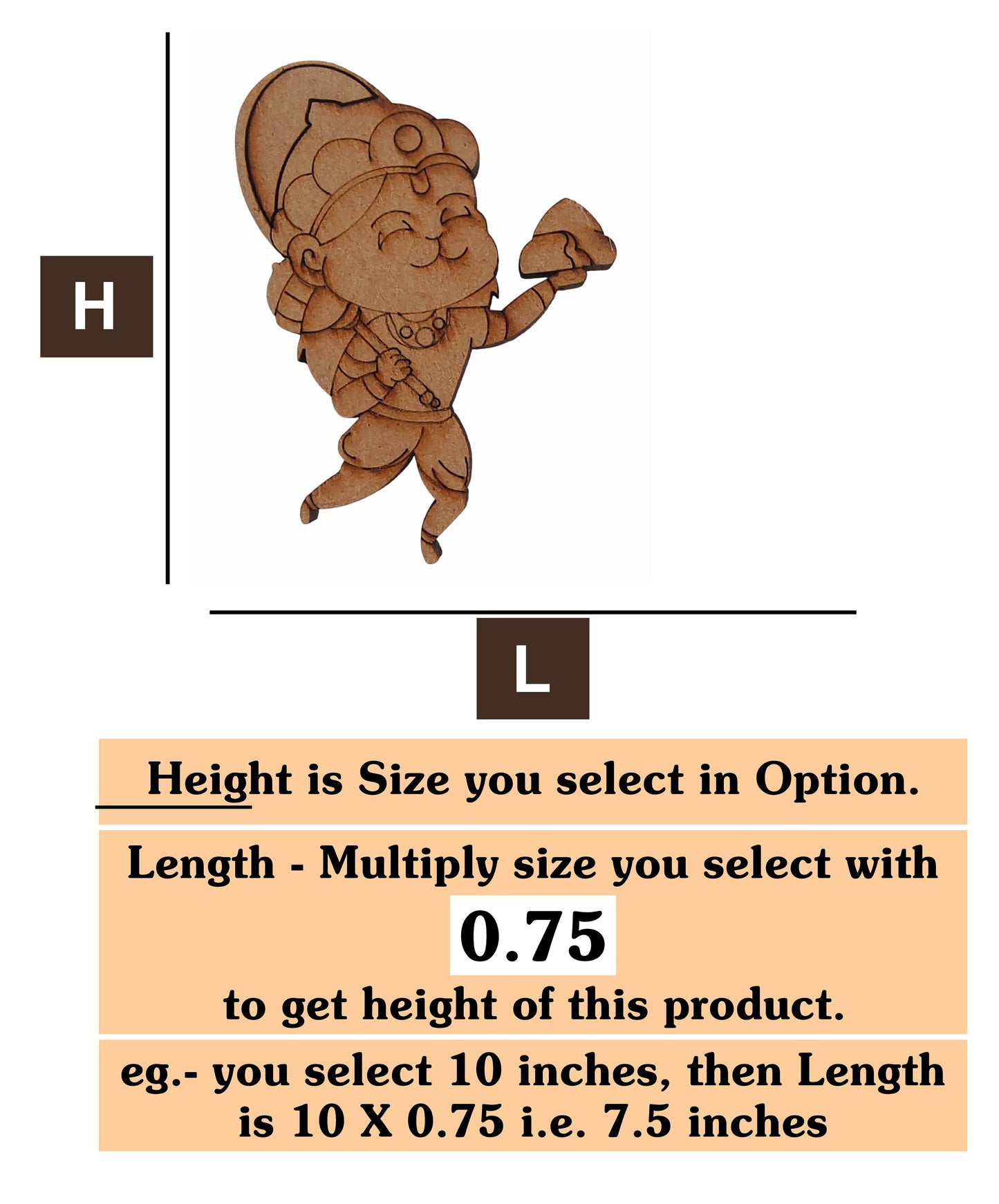 Hanuman ji MDF Cutout