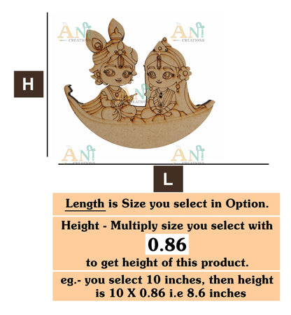 Radha krishna 3 MDF Cutout
