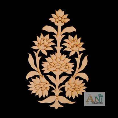 Persian Floral Motif Pre Marked Cutout 5