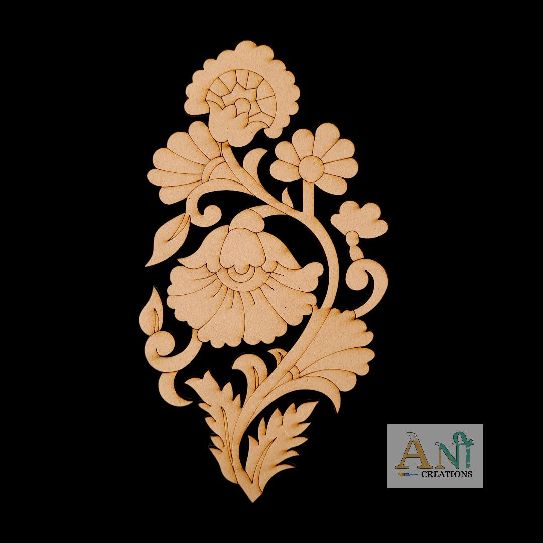 Floral Motif Pre Marked Cutout 5