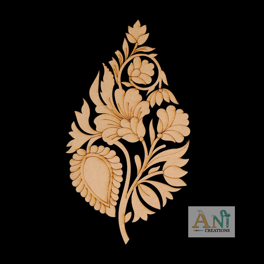 Floral Motif Pre Marked Cutout 4