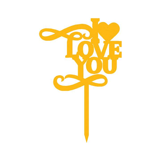 I Love You 1 Cake  Topper