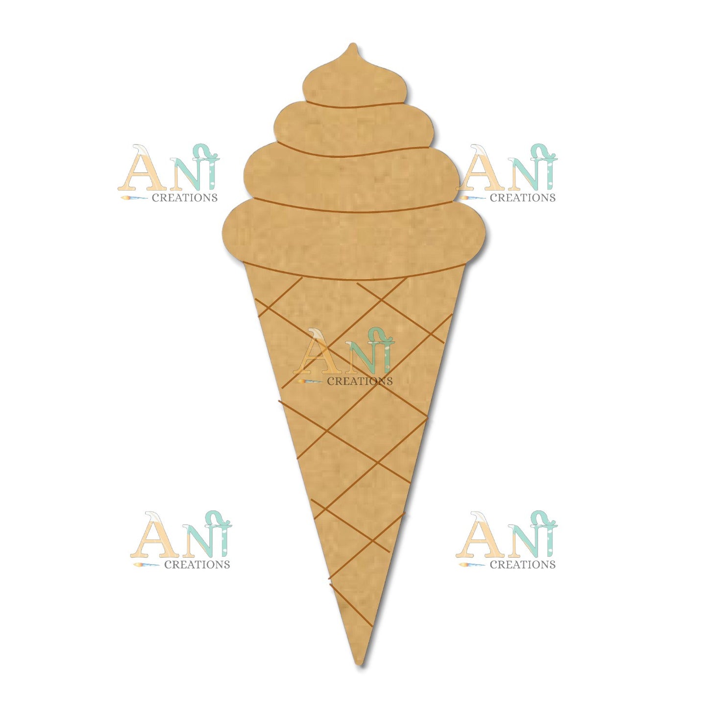 Ice-cream Cone 1 MDF Cutout