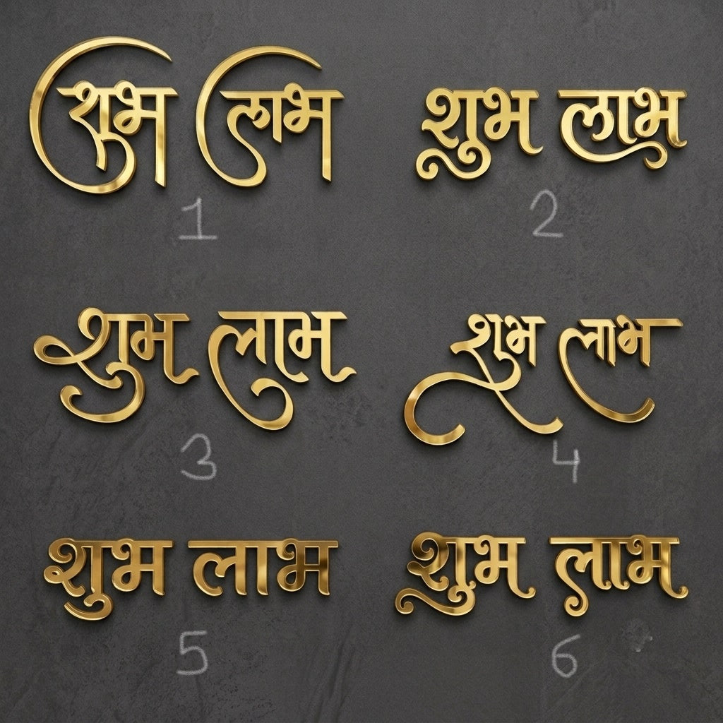 curved panel double layer Shubh Labh MDF acrylic Design 35
