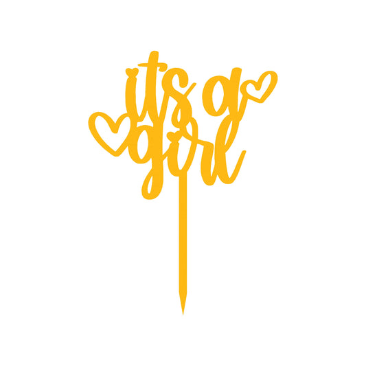 Its Girl Cake  Topper