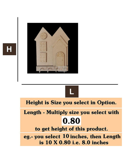 3D Hut Keyholder Mdf Cutout 1
