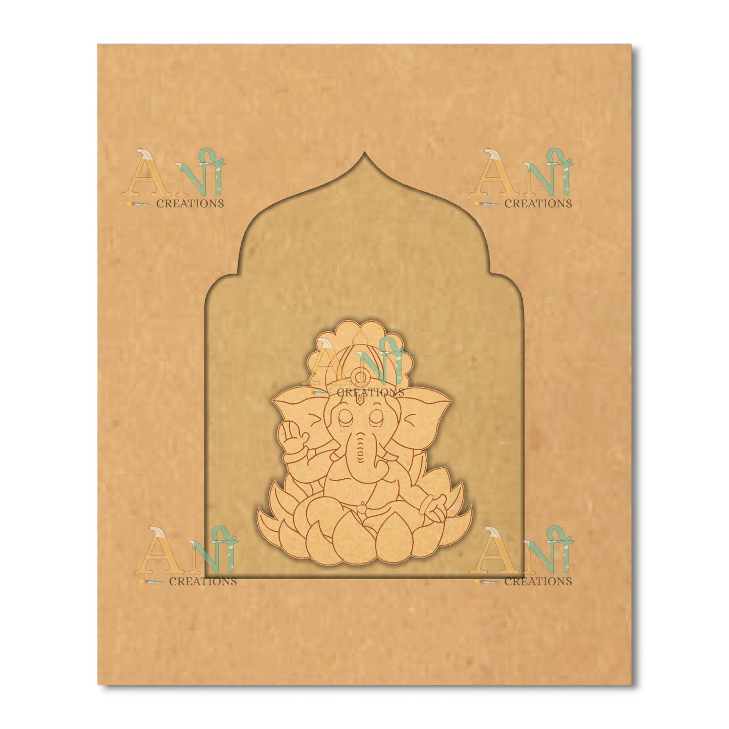Jharokha with Ganesh ji 2 Mdf Cutout