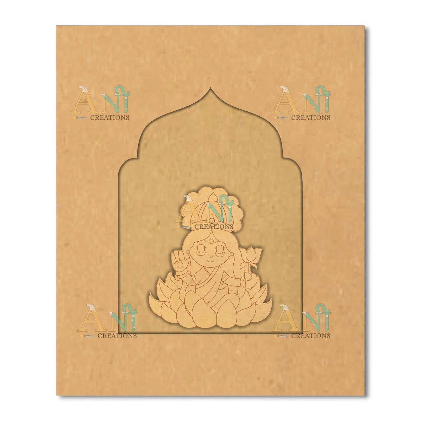 Jharokha with Laxmi mata Mdf Cutout