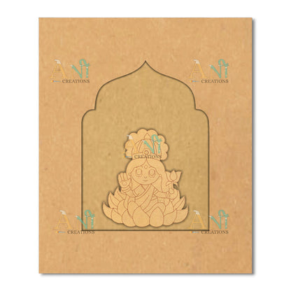 Jharokha with Laxmi mata Mdf Cutout