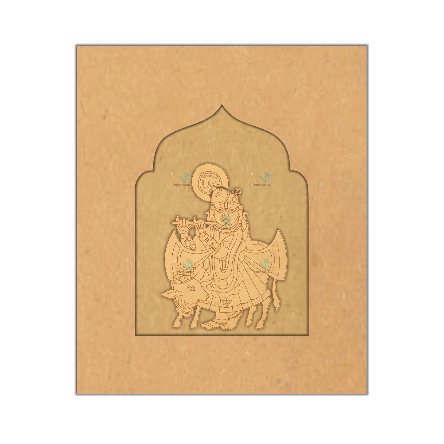 Jharokha with Shreenath ji 2 Mdf Cutout