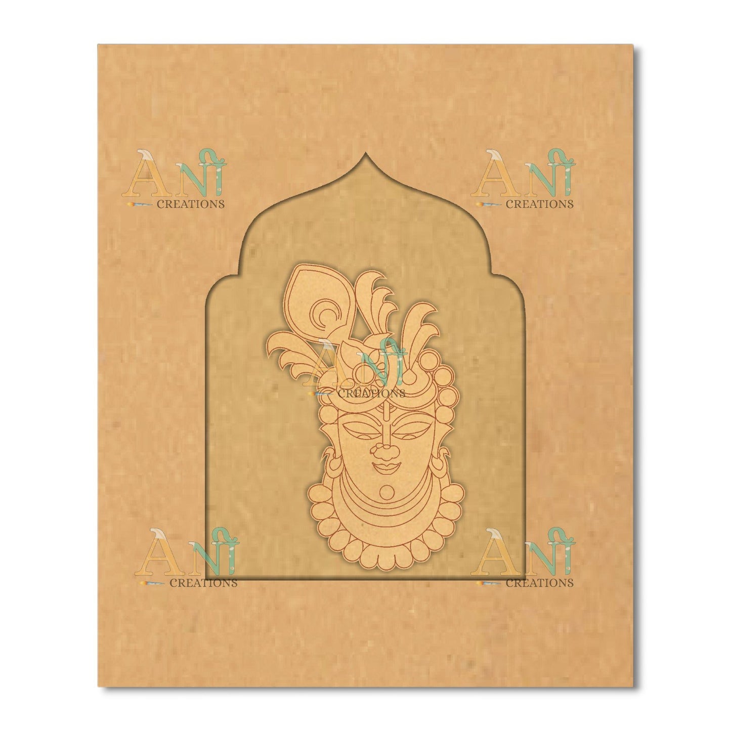 Jharokha with Shreenath ji 3 Mdf Cutout