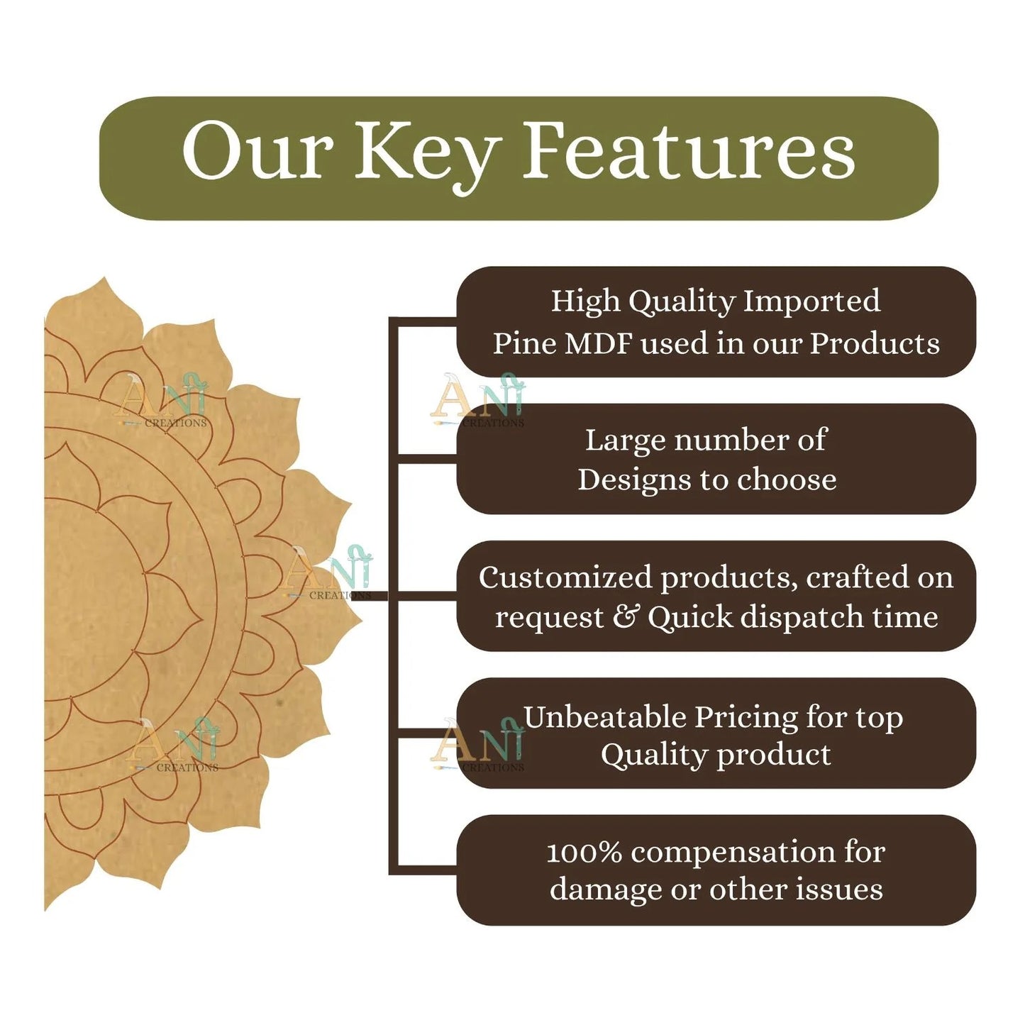 Designer clock 7 MDF Cutout