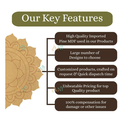 Designer clock 7 MDF Cutout