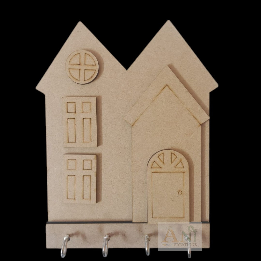 3D Hut Keyholder Mdf Cutout 1