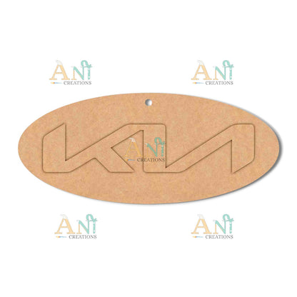 Kia Logo Keychain Cutout MDF Design