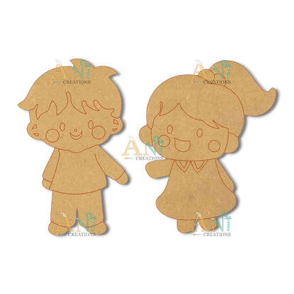 Kids Playing 1  MDF Cutout