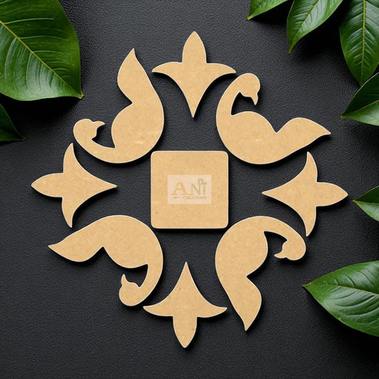 MDF Peacock Rangoli Base 5