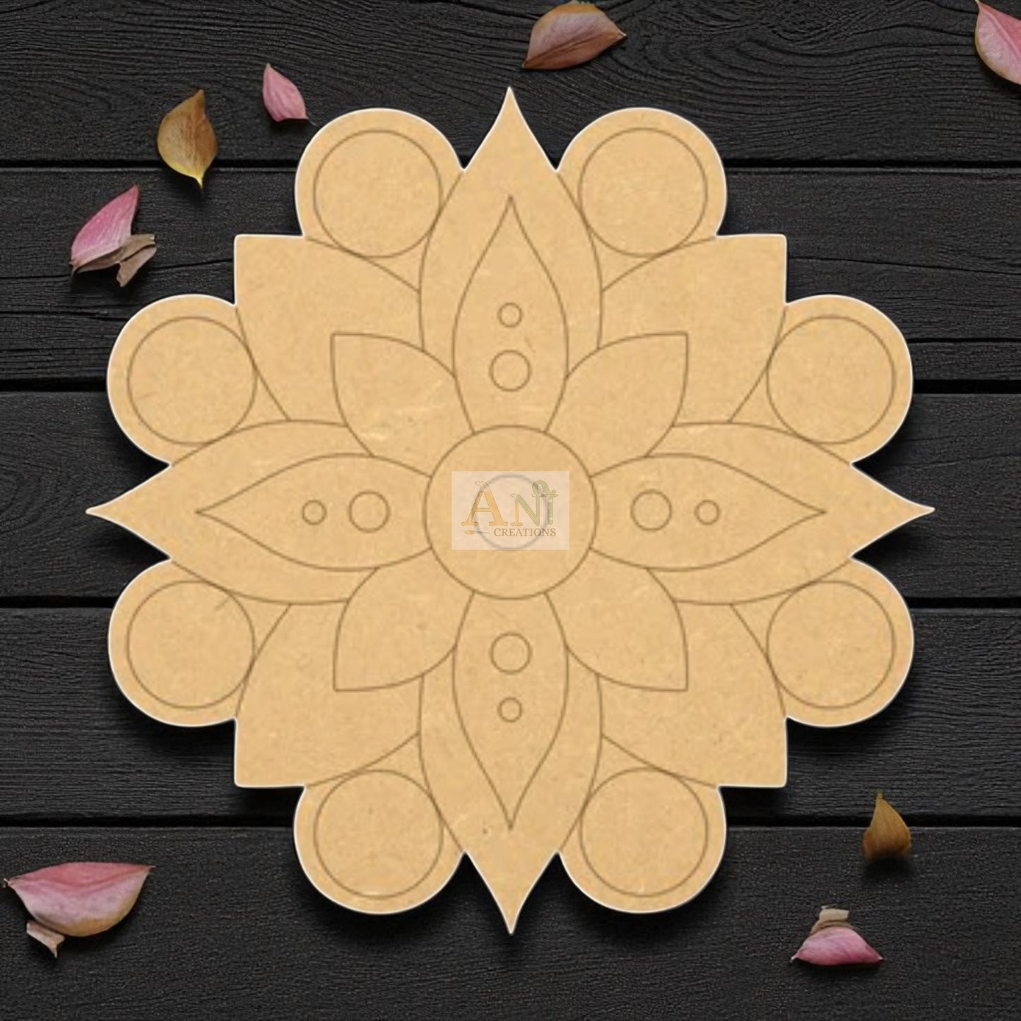 MDF Premarked Rangoli Base 1