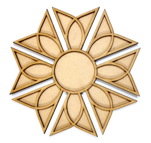 MDF Double Layer Rangoli Base 10