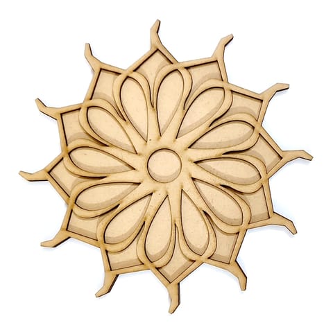 MDF Double Layer Rangoli Base 12