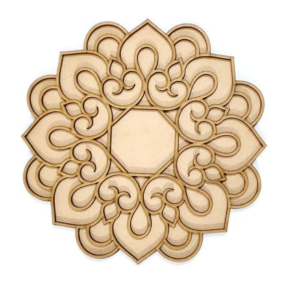 MDF Double Layer Rangoli Base 15