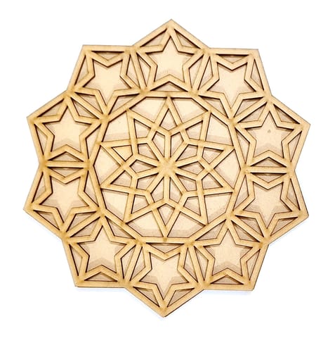 MDF Double Layer Rangoli Base 24