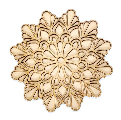 MDF Double Layer Rangoli Base 19